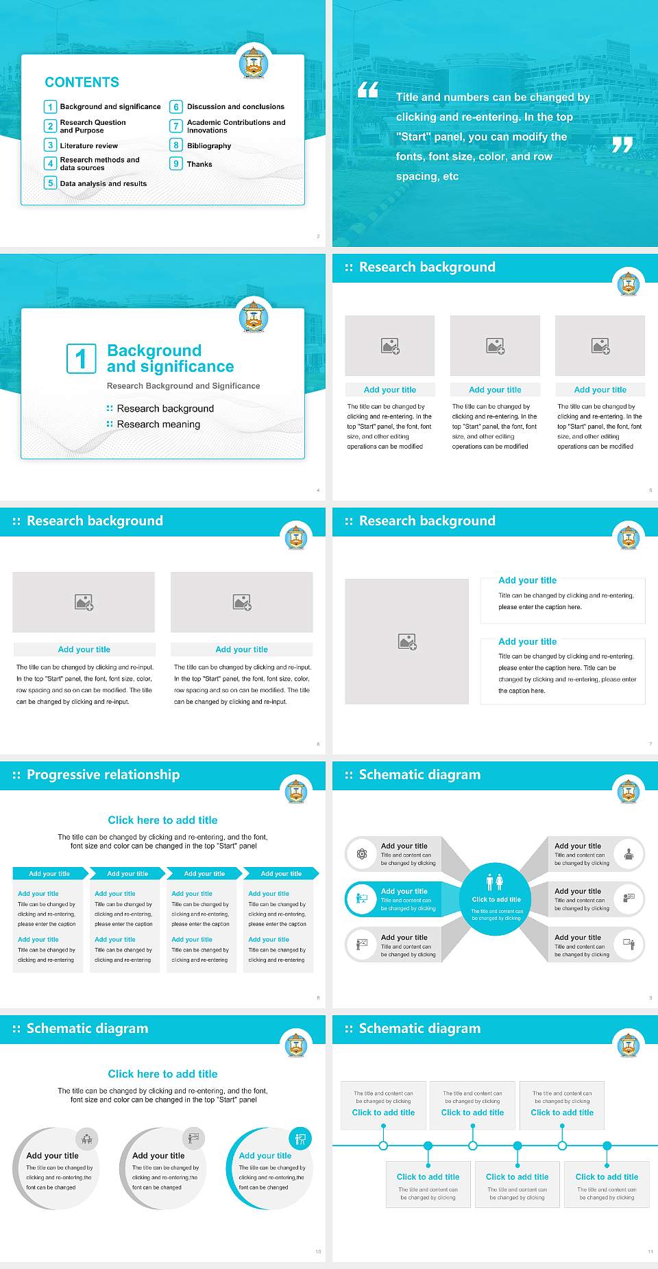 Sri Balaji Vidyapeeth Graduation Thesis Defense PPT Template4:3 ratio PPT effect preview image2