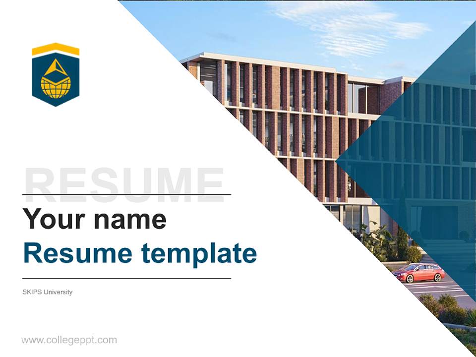 SKIPS University Resume PPT Template4:3 ratio PPT effect preview image5