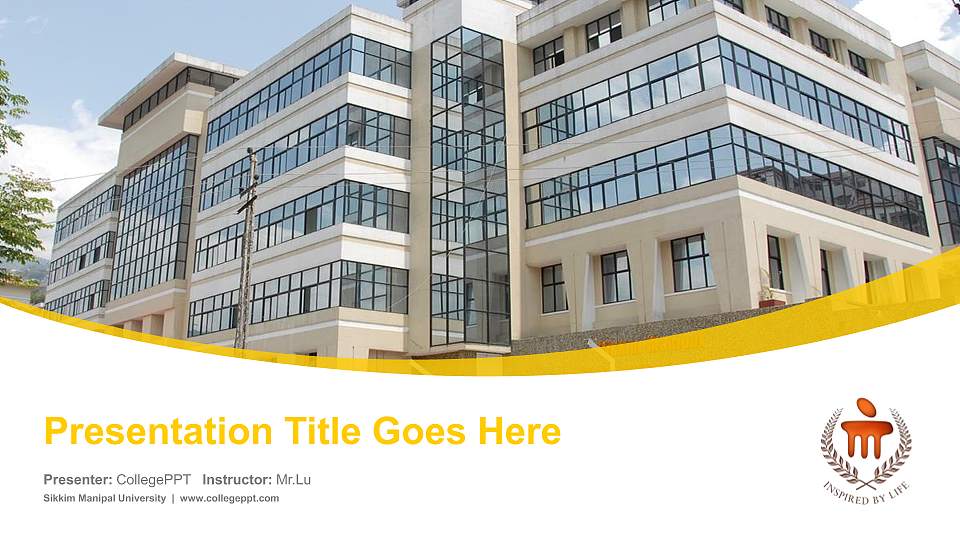 Sikkim Manipal University Course/Courseware Creation PPT Template16:9 ratio PPT effect preview image