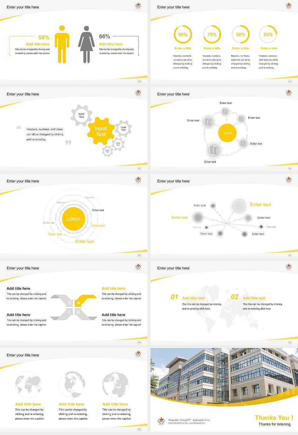 Sikkim Manipal University Course/Courseware Creation PPT Template16:9 ratio PPT effect preview image4