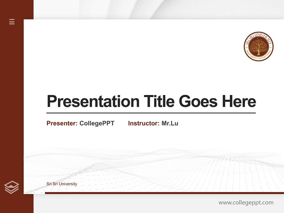 Sri Sri University Thesis Proposal/Graduation Defense PPT Template4:3 ratio PPT effect preview image5
