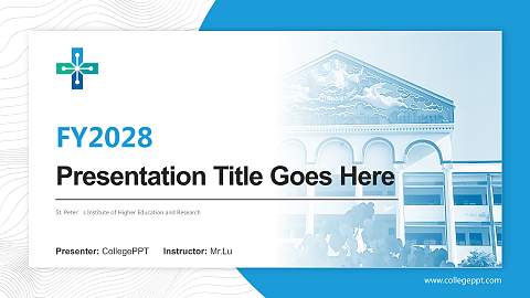 St. Peter’s Institute of Higher Education and Research Academic Presentation/Research Findings Report PPT Template