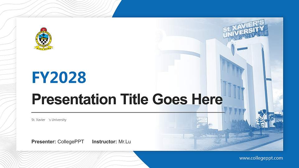 St. Xavier ‘s University Academic Presentation/Research Findings Report PPT Template16:9 ratio PPT effect preview image