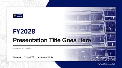 Sikkim Professional University Academic Presentation/Research Findings Report PPT Template