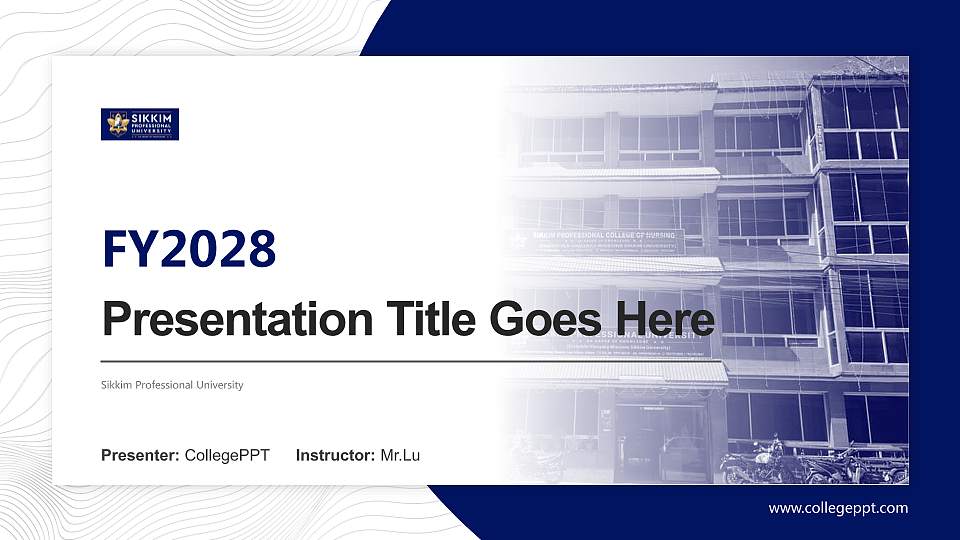 Sikkim Professional University Academic Presentation/Research Findings Report PPT Template16:9 ratio PPT effect preview image