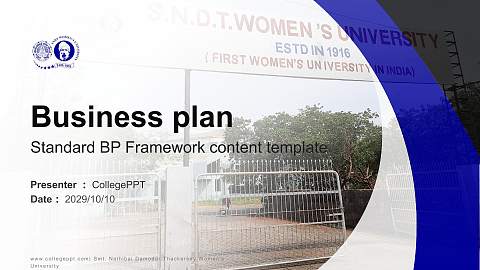 Smt. Nathibai Damodar Thackersey Women’s University Competition/Entrepreneurship Contest PPT Template