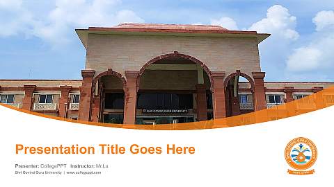 Shri Govind Guru University Course/Courseware Creation PPT Template