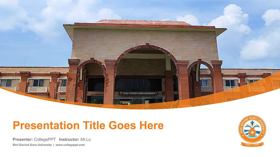 Shri Govind Guru University Course/Courseware Creation PPT Template16:9 ratio PPT effect preview image