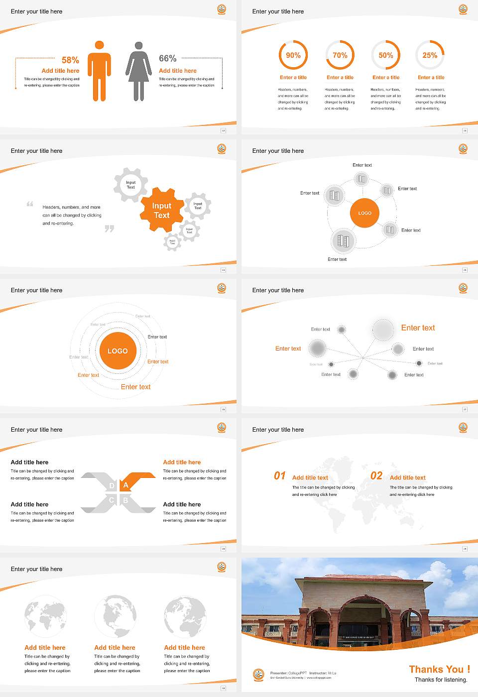Shri Govind Guru University Course/Courseware Creation PPT Template16:9 ratio PPT effect preview image4