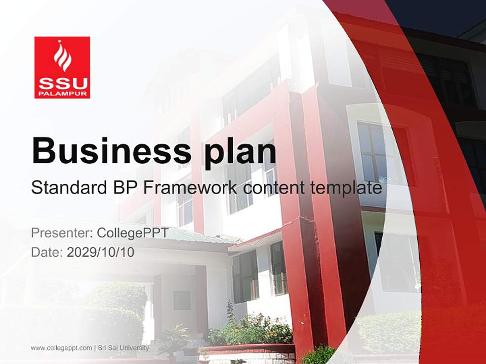 Sri Sai University Competition/Entrepreneurship Contest PPT Template4:3 ratio PPT effect preview image9