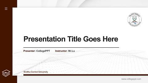 Sindhu Central University Thesis Proposal/Graduation Defense PPT Template