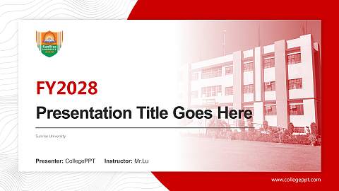 Sunrise University Academic Presentation/Research Findings Report PPT Template