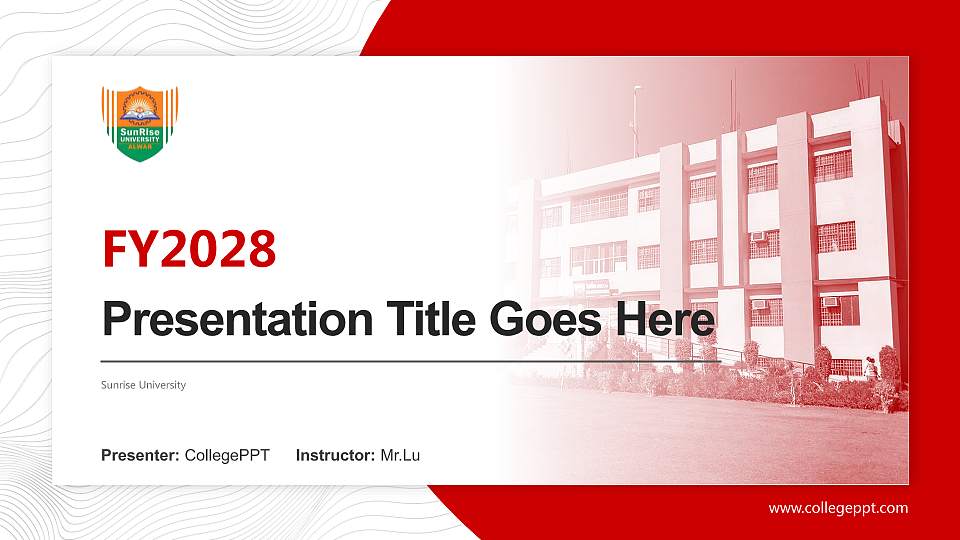 Sunrise University Academic Presentation/Research Findings Report PPT Template16:9 ratio PPT effect preview image