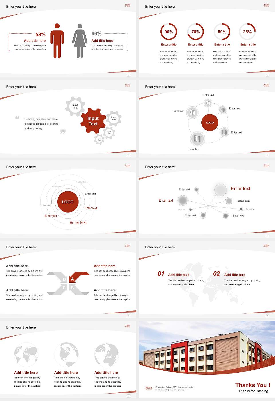 Srinath University Course/Courseware Creation PPT Template16:9 ratio PPT effect preview image4