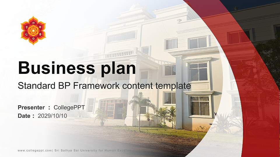 Sri Sathya Sai University for Human Excellence Competition/Entrepreneurship Contest PPT Template16:9 ratio PPT effect preview image
