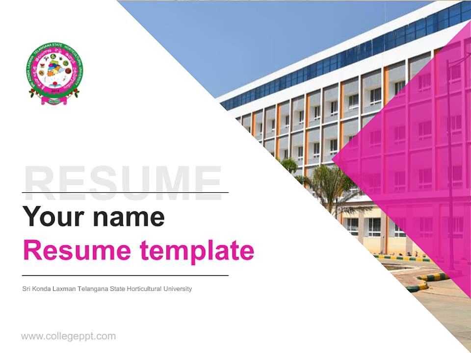 Sri Konda Laxman Telangana State Horticultural University Resume PPT Template4:3 ratio PPT effect preview image5