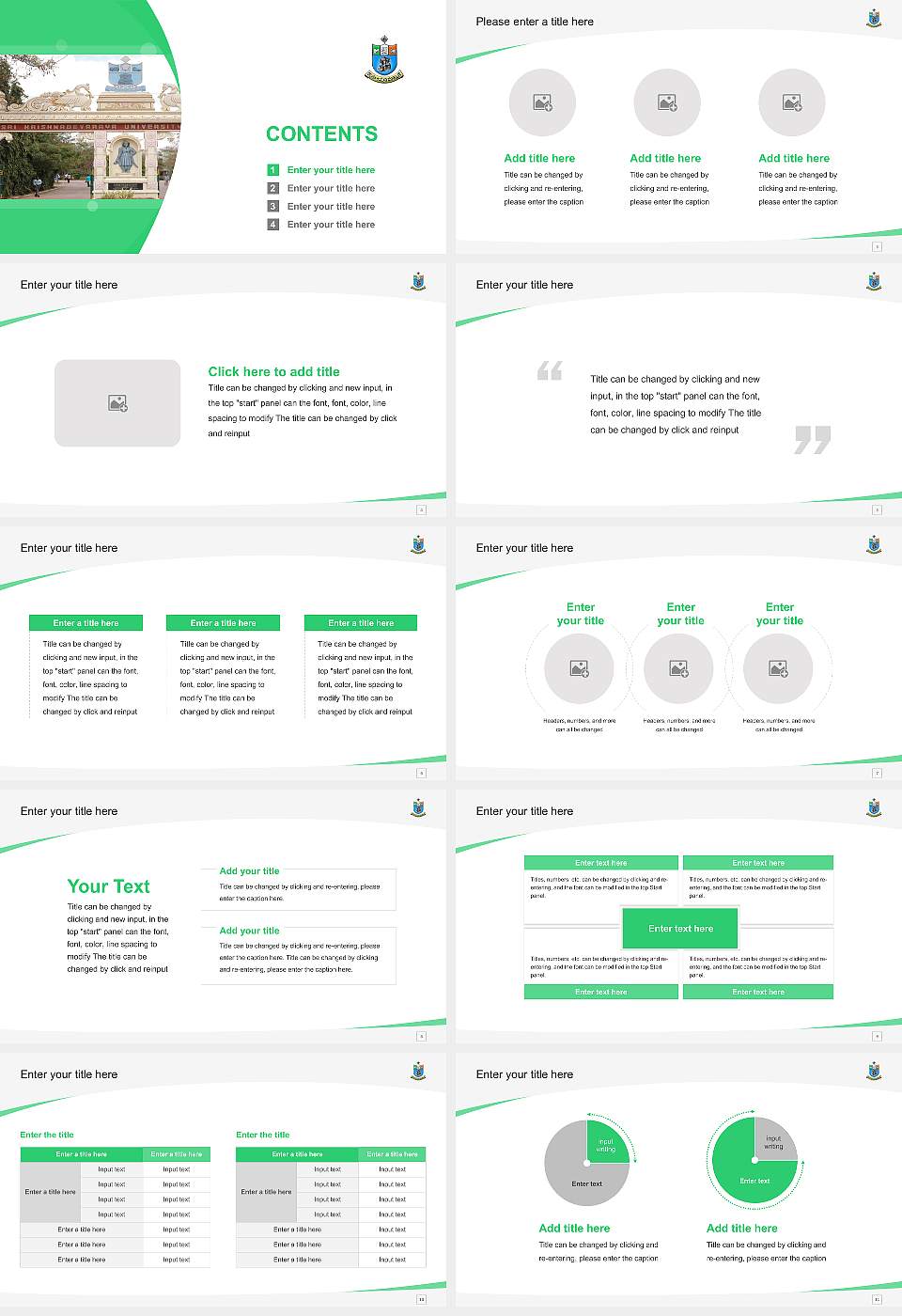 Sri Krishnadevaraya University Course/Courseware Creation PPT Template16:9 ratio PPT effect preview image2