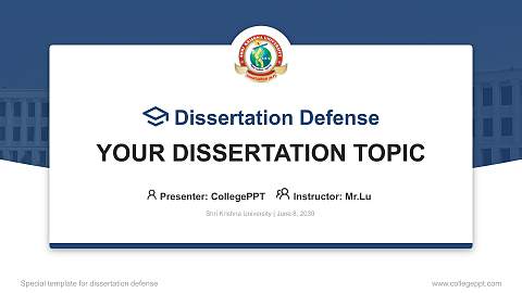 Shri Krishna University Graduation Thesis Defense PPT Template
