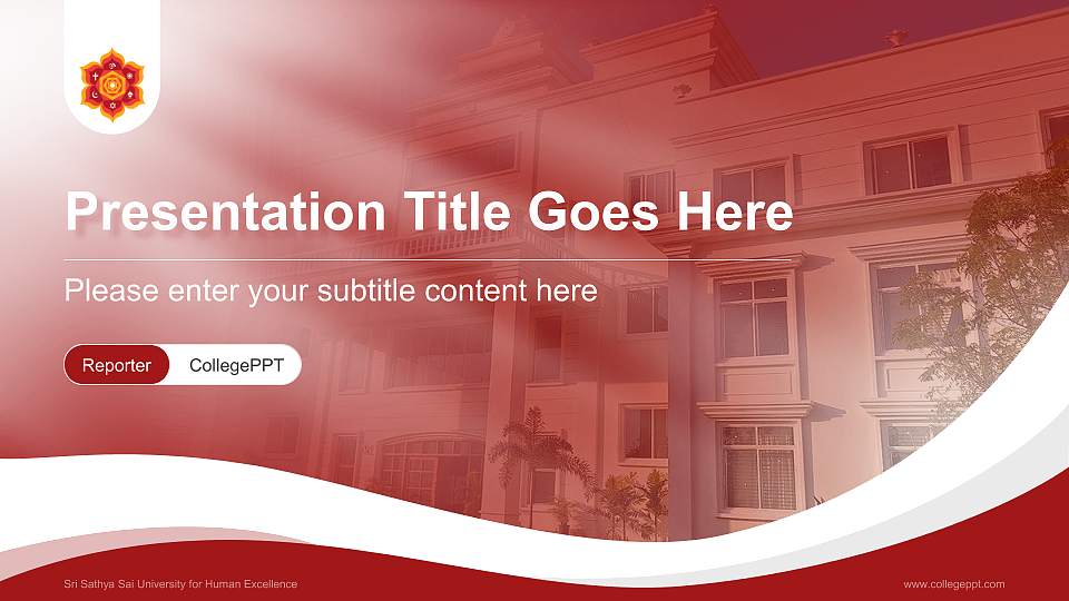 Sri Sathya Sai University for Human Excellence Lecture Sharing and Networking Event PPT Template16:9 ratio PPT effect preview image