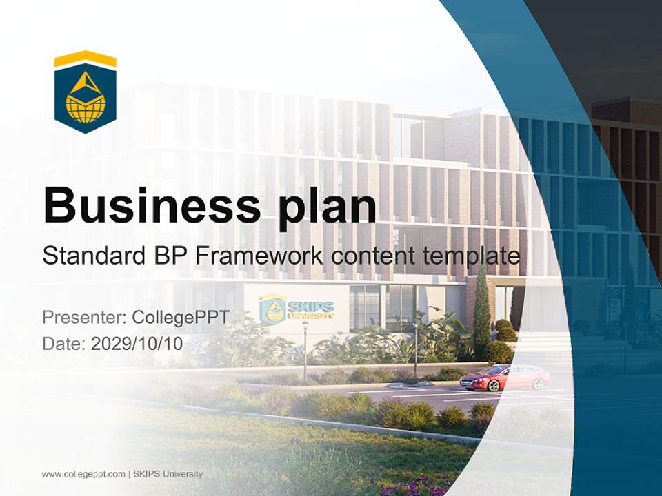 SKIPS University Competition/Entrepreneurship Contest PPT Template4:3 ratio PPT effect preview image9