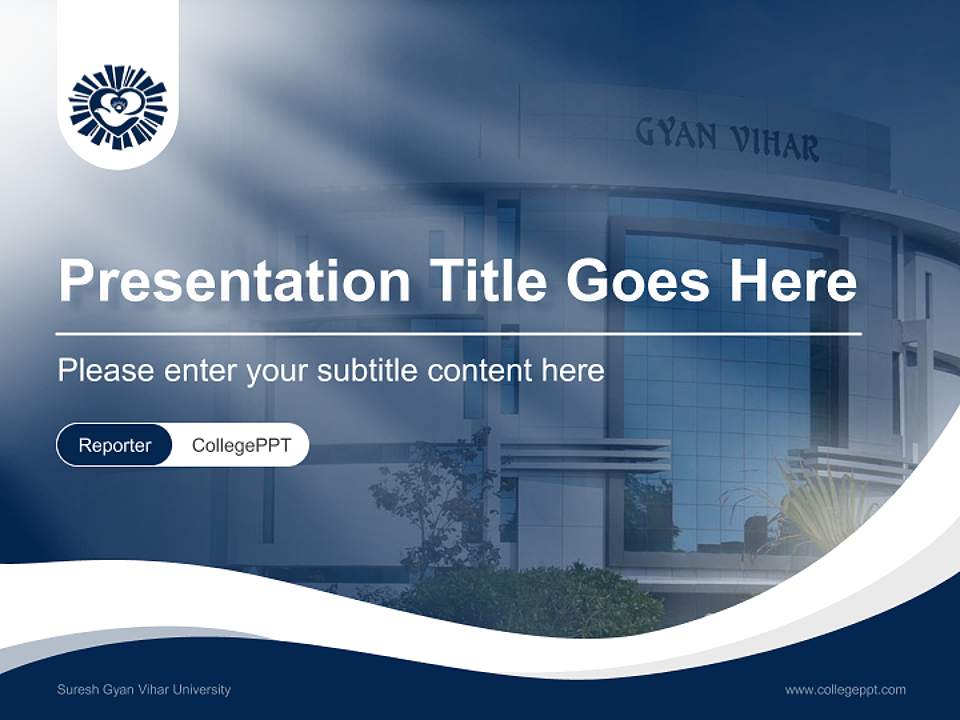 Suresh Gyan Vihar University Lecture Sharing and Networking Event PPT Template4:3 ratio PPT effect preview image4
