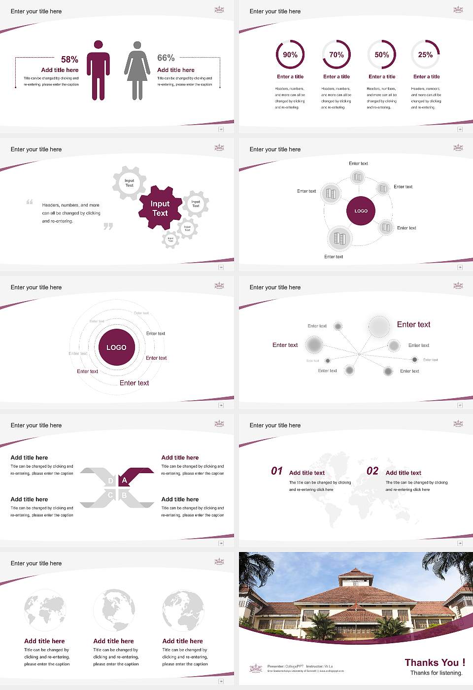 Sree Sankaracharya University of Sanskrit Course/Courseware Creation PPT Template16:9 ratio PPT effect preview image4