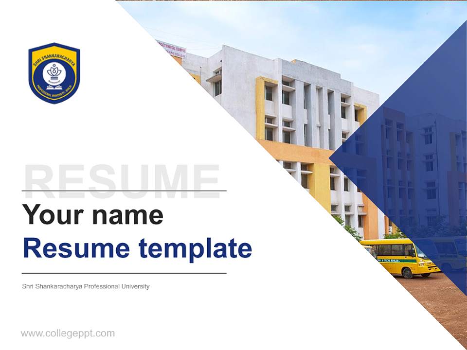 Shri Shankaracharya Professional University Resume PPT Template4:3 ratio PPT effect preview image5