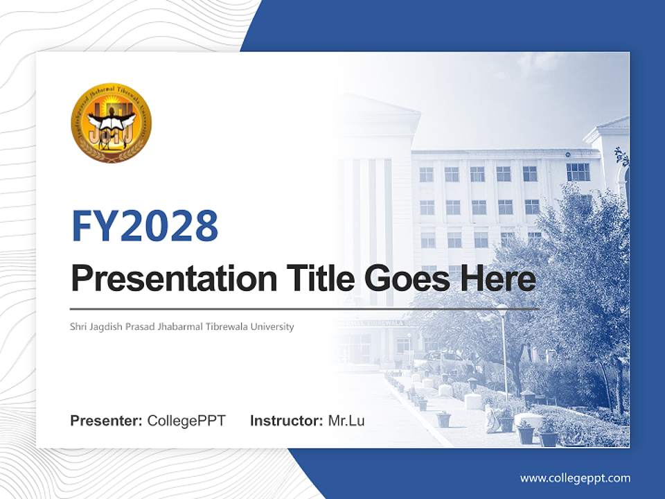 Shri Jagdish Prasad Jhabarmal Tibrewala University Academic Presentation/Research Findings Report PPT Template4:3 ratio PPT effect preview image5