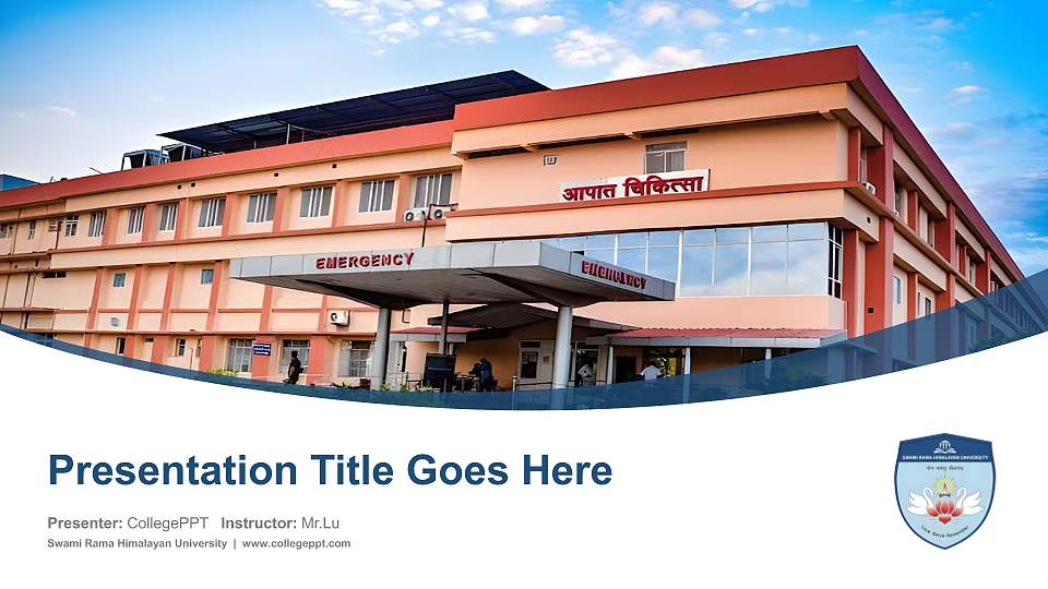 Swami Rama Himalayan University Course/Courseware Creation PPT Template16:9 ratio PPT effect preview image