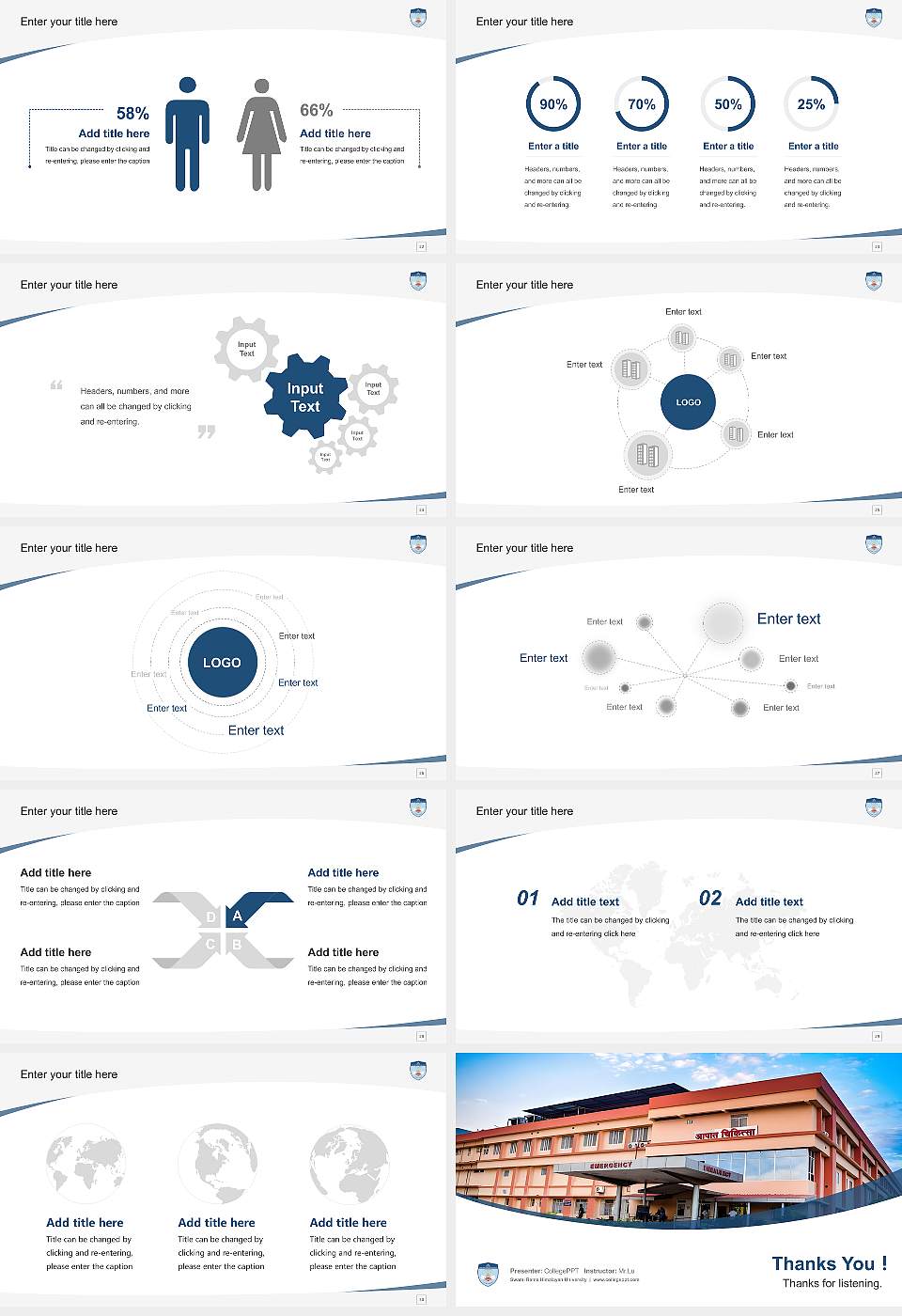 Swami Rama Himalayan University Course/Courseware Creation PPT Template16:9 ratio PPT effect preview image4