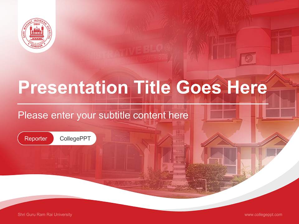 Shri Guru Ram Rai University Lecture Sharing and Networking Event PPT Template4:3 ratio PPT effect preview image4