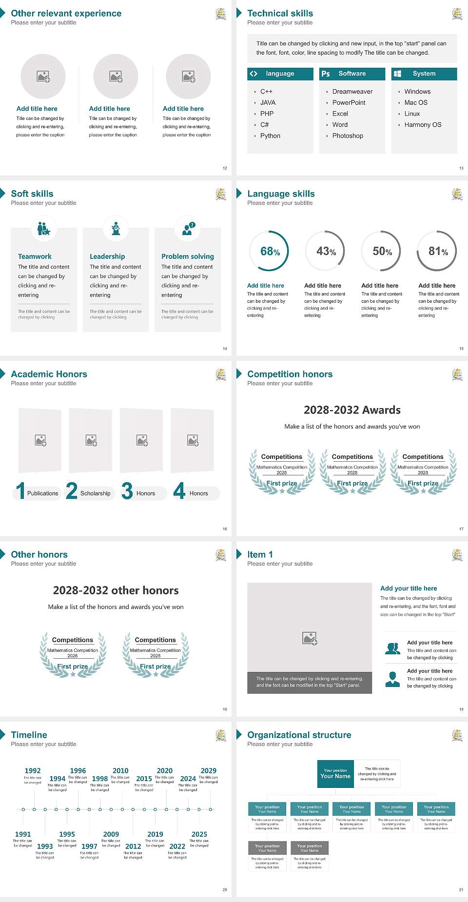 St. Joseph University Resume PPT Template4:3 ratio PPT effect preview image3
