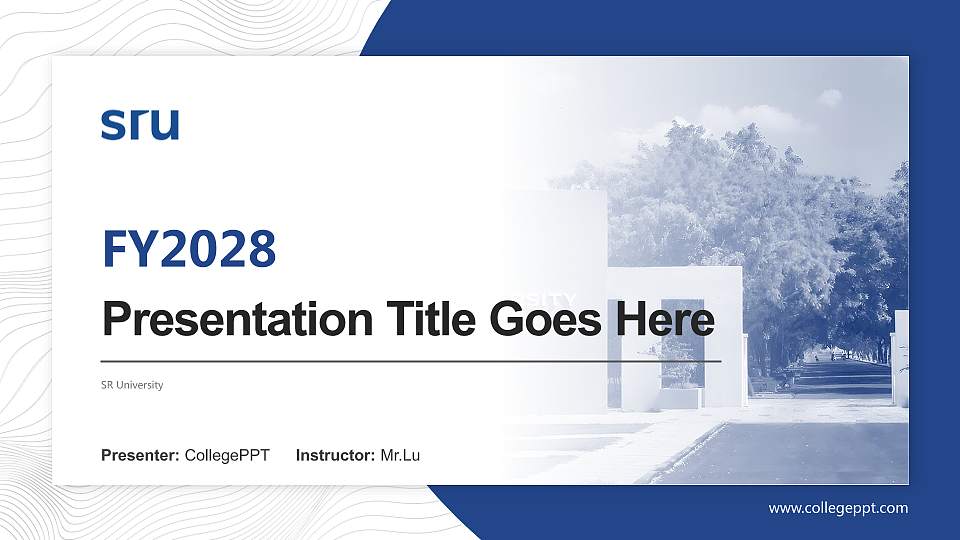 SR University Academic Presentation/Research Findings Report PPT Template16:9 ratio PPT effect preview image1