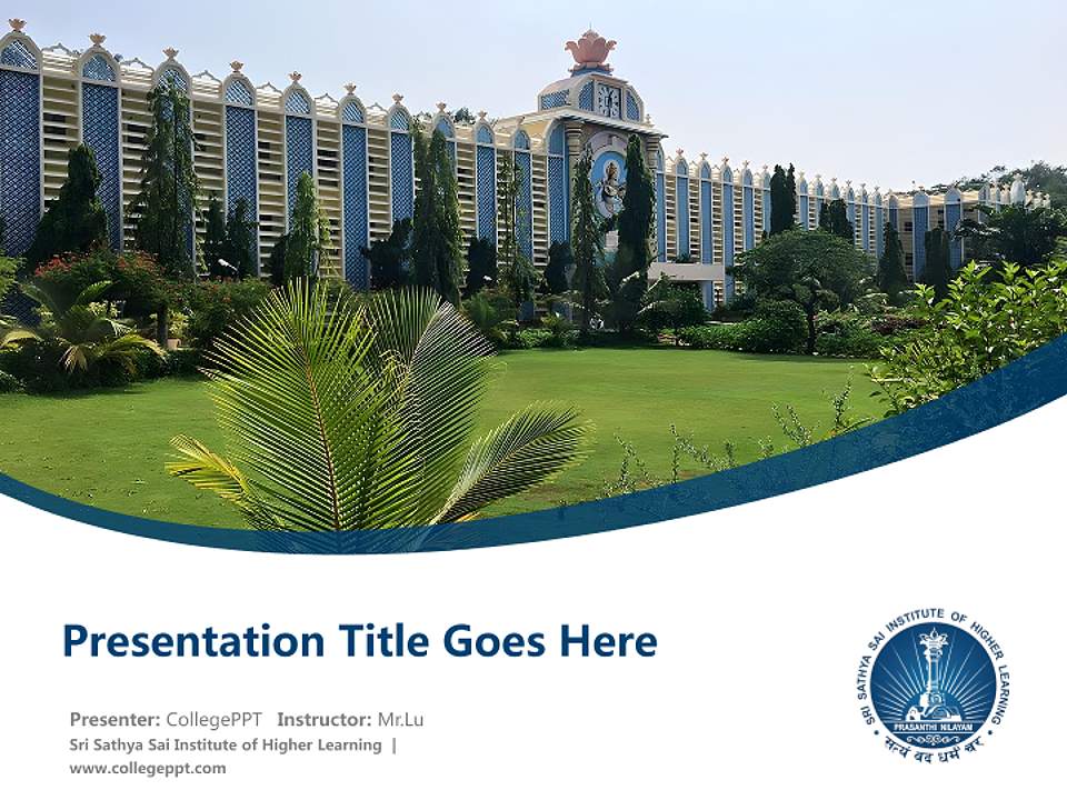 Sri Sathya Sai Institute of Higher Learning Course/Courseware Creation PPT Template4:3 ratio PPT effect preview image5