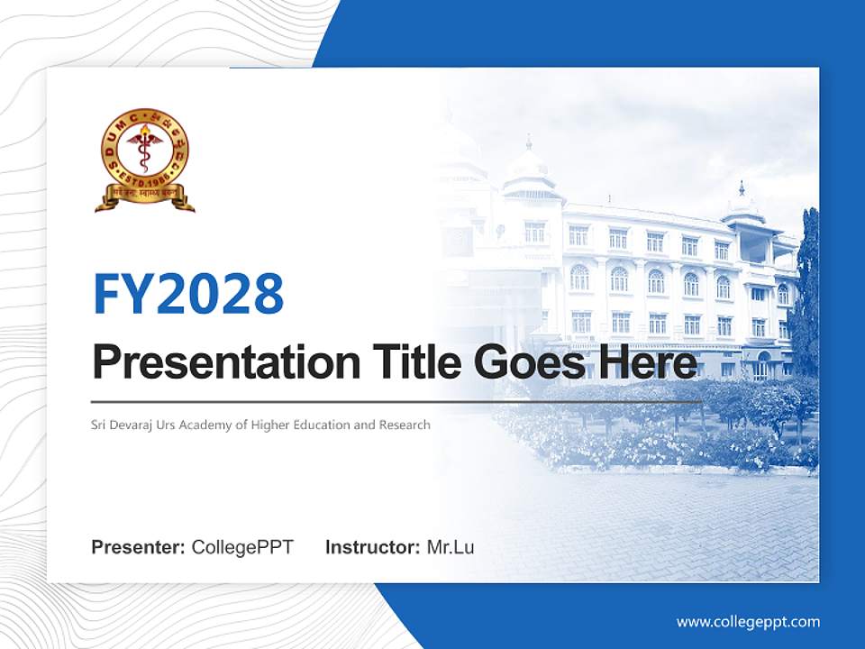 Sri Devaraj Urs Academy of Higher Education and Research Academic Presentation/Research Findings Report PPT Template4:3 ratio PPT effect preview image5