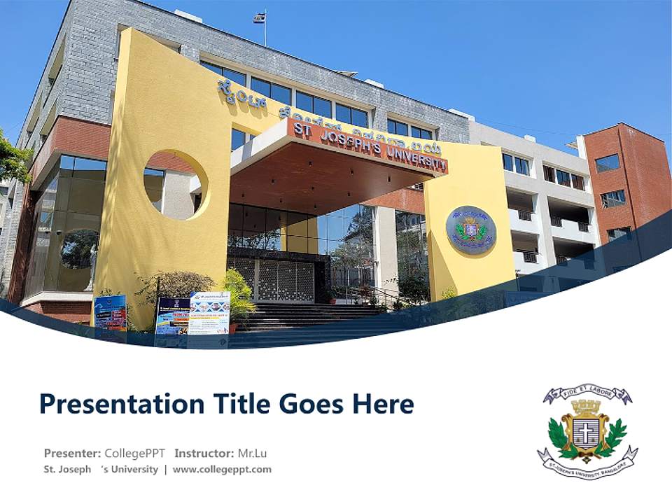St. Joseph ‘s University Course/Courseware Creation PPT Template4:3 ratio PPT effect preview image5