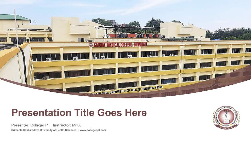 Srimanta Sankaradeva University of Health Sciences Course/Courseware Creation PPT Template16:9 ratio PPT effect preview image