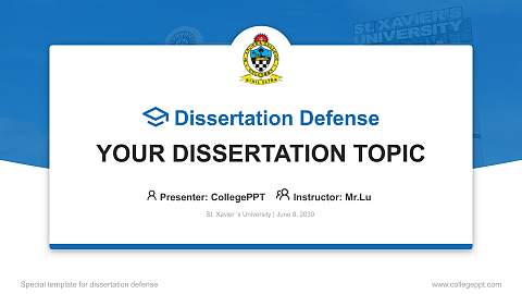 St. Xavier ‘s University Graduation Thesis Defense PPT Template