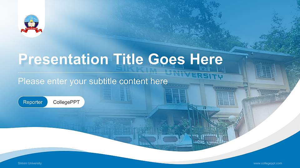 Sikkim University Lecture Sharing and Networking Event PPT Template16:9 ratio PPT effect preview image