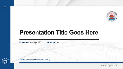 Shri Ramswaroop Memorial University Thesis Proposal/Graduation Defense PPT Template