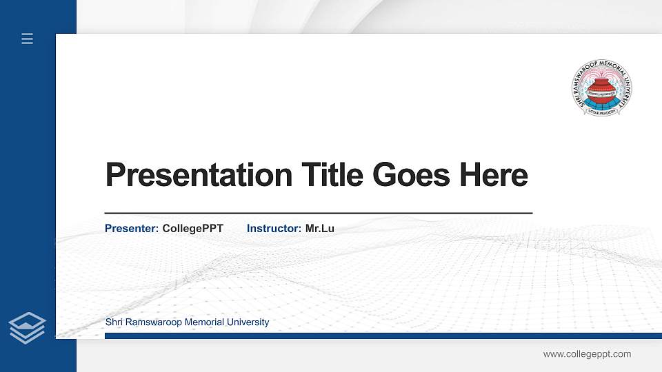 Shri Ramswaroop Memorial University Thesis Proposal/Graduation Defense PPT Template16:9 ratio PPT effect preview image
