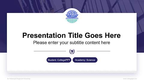 Sir Padampat Singhania University National Scholarship Defense PPT Template