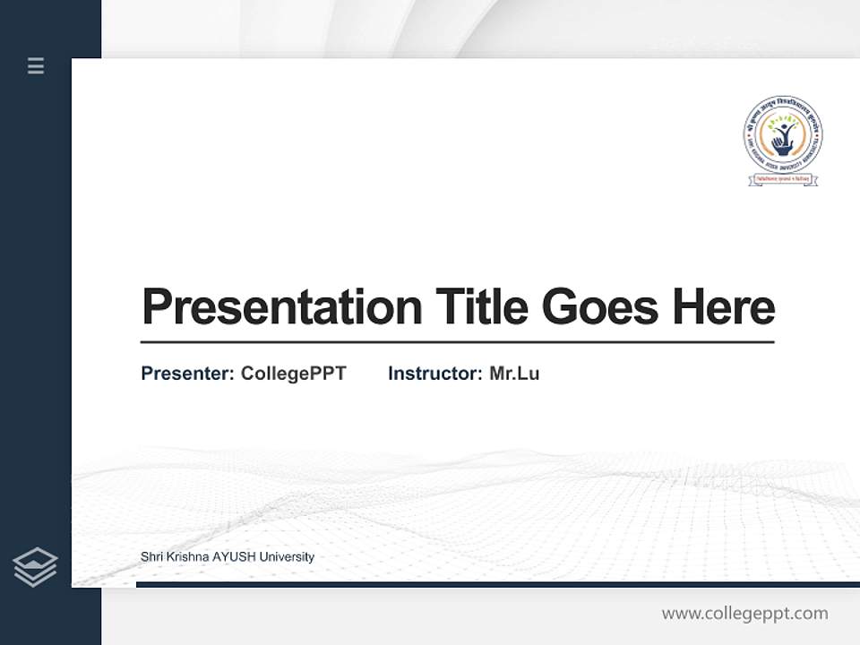 Shri Krishna AYUSH University Thesis Proposal/Graduation Defense PPT Template4:3 ratio PPT effect preview image5