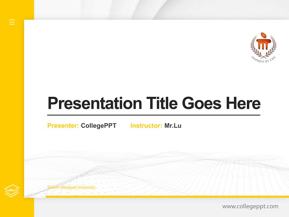 Sikkim Manipal University Thesis Proposal/Graduation Defense PPT Template4:3 ratio PPT effect preview image5