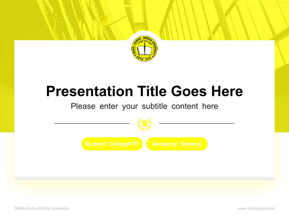 Sidho-Kanho-Birsha University National Scholarship Defense PPT Template4:3 ratio PPT effect preview image4