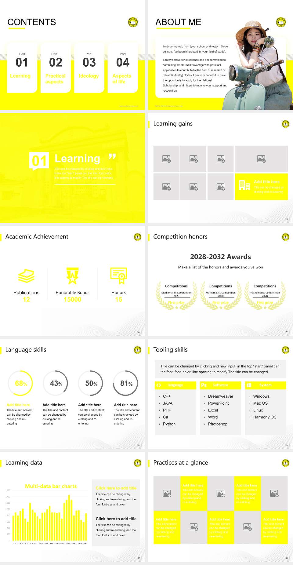 Sidho-Kanho-Birsha University National Scholarship Defense PPT Template4:3 ratio PPT effect preview image2