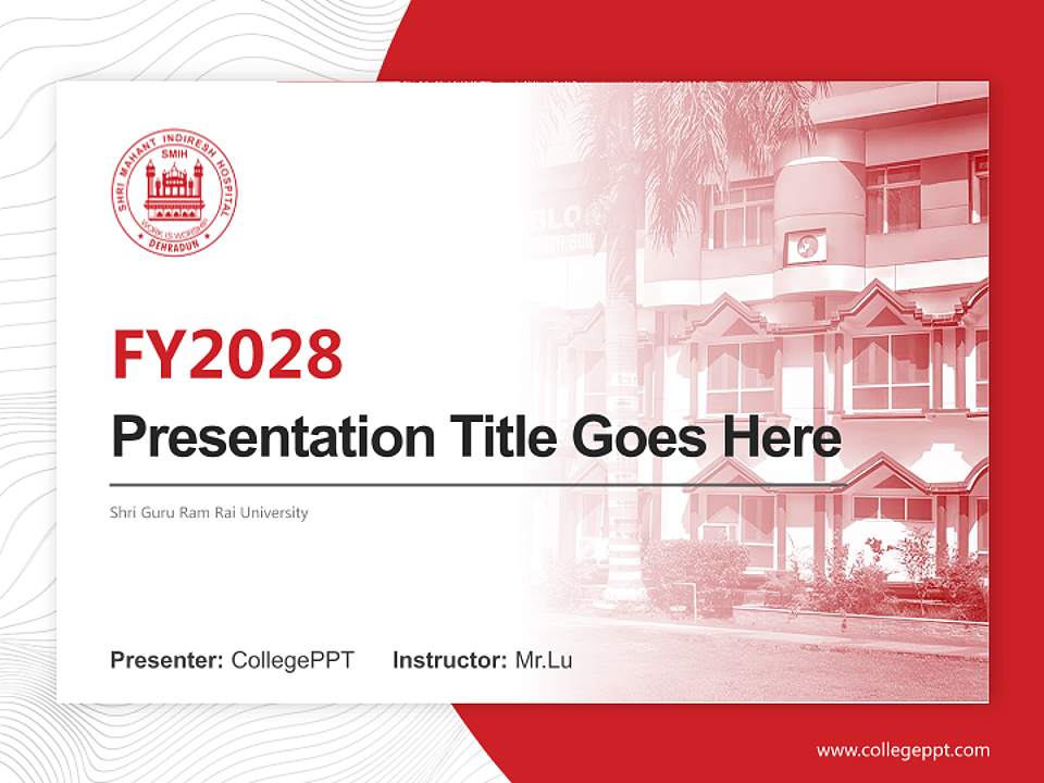 Shri Guru Ram Rai University Academic Presentation/Research Findings Report PPT Template4:3 ratio PPT effect preview image5