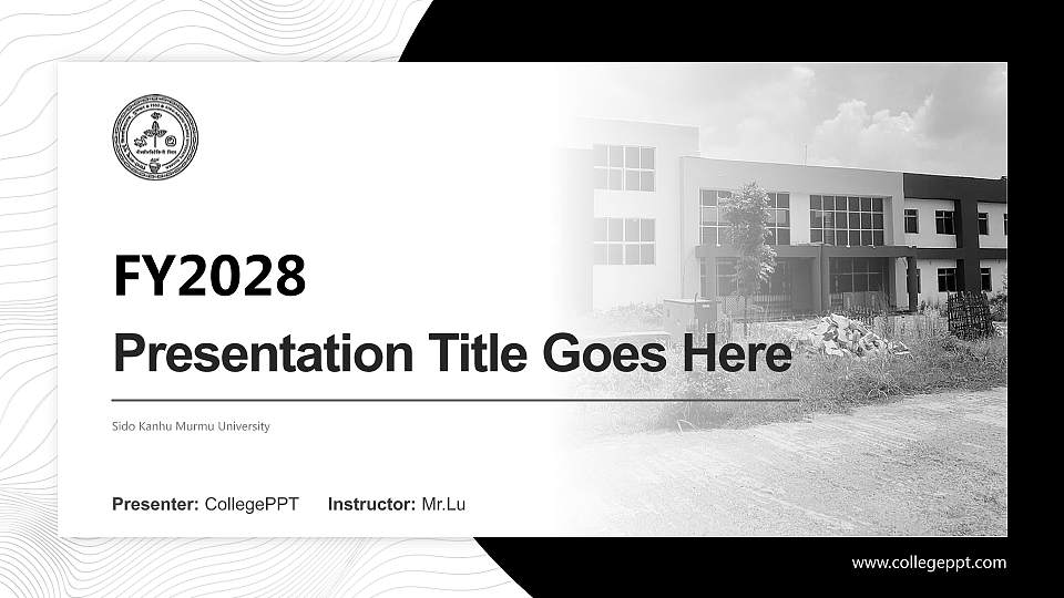 Sido Kanhu Murmu University Academic Presentation/Research Findings Report PPT Template16:9 ratio PPT effect preview image