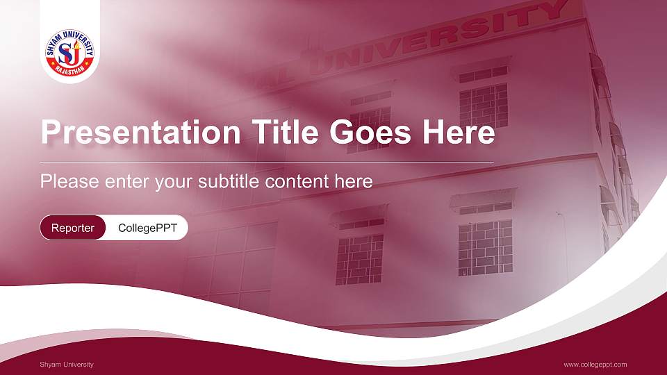 Shyam University Lecture Sharing and Networking Event PPT Template16:9 ratio PPT effect preview image