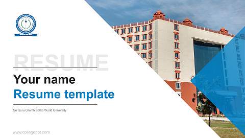 Sri Guru Granth Sahib World University Resume PPT Template
